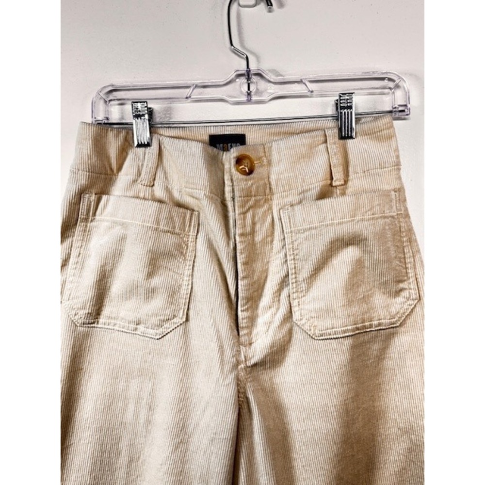 Cream Wide-Leg Women's Pants - Picture 2 of 7